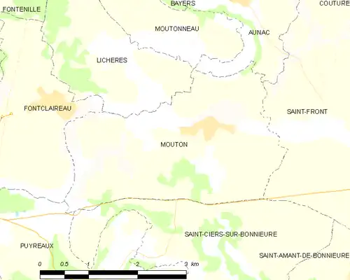 Detailkaart van de gemeente