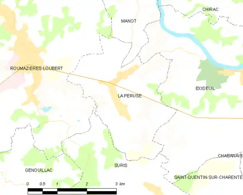 Detailkaart van de gemeente