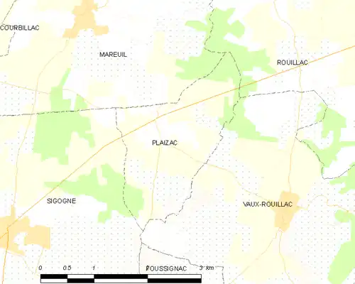 Detailkaart van de gemeente
