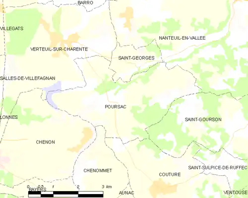 Detailkaart van de gemeente