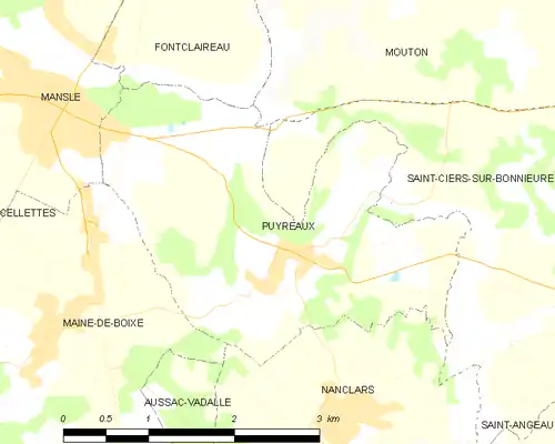 Detailkaart van de gemeente