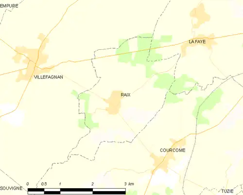 Detailkaart van de gemeente