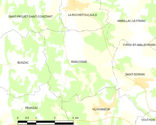 Detailkaart van de gemeente