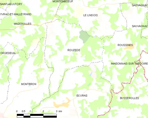 Detailkaart van de gemeente