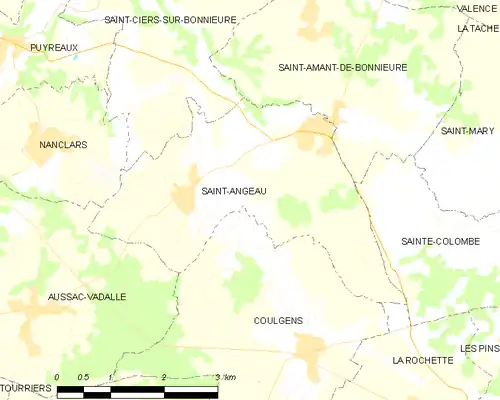 Detailkaart van de gemeente