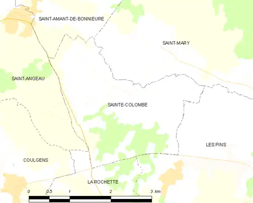 Detailkaart van de gemeente