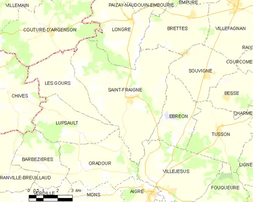 Detailkaart van de gemeente