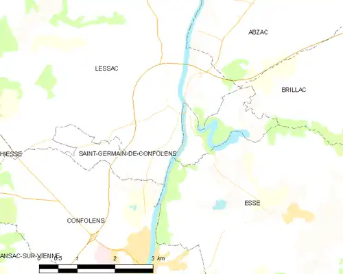 Detailkaart van de gemeente