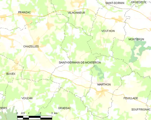 Detailkaart van de gemeente