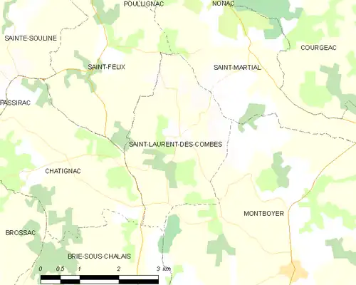 Detailkaart van de gemeente