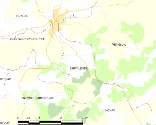 Detailkaart van de gemeente