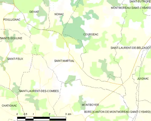 Detailkaart van de gemeente