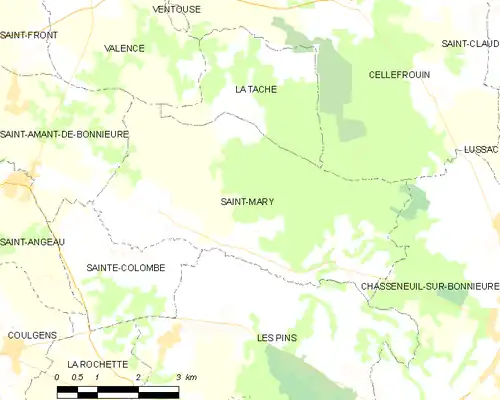 Detailkaart van de gemeente