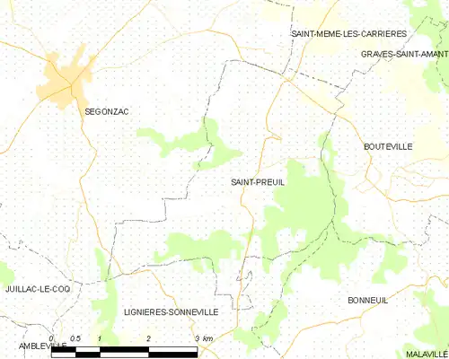 Detailkaart van de gemeente