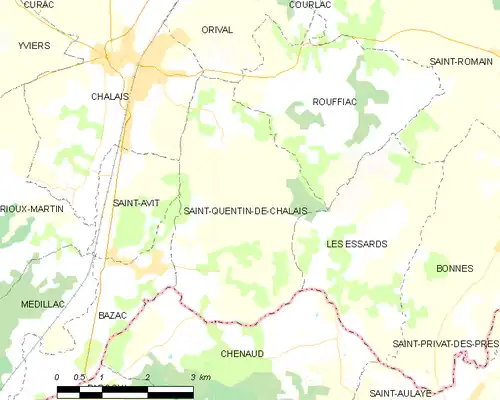 Detailkaart van de gemeente