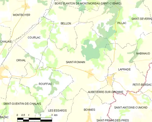 Detailkaart van de gemeente