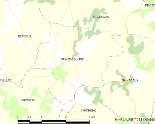 Detailkaart van de gemeente