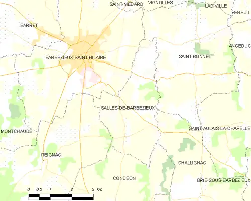 Detailkaart van de gemeente