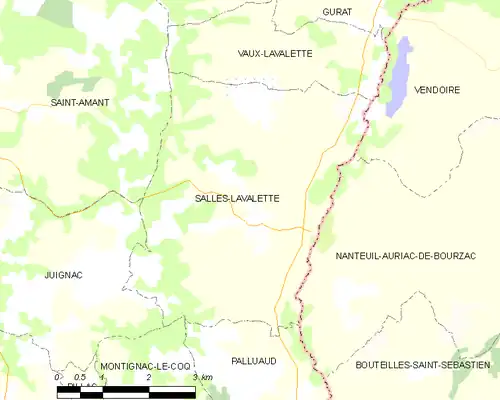 Detailkaart van de gemeente