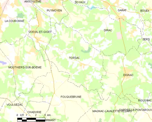 Detailkaart van de gemeente