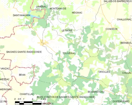 Detailkaart van de gemeente