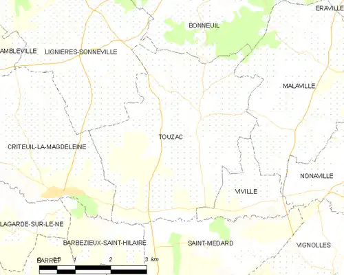 Detailkaart van de gemeente