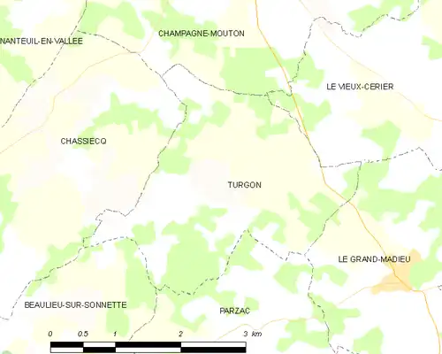 Detailkaart van de gemeente