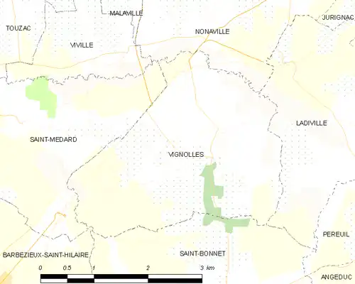 Detailkaart van de gemeente