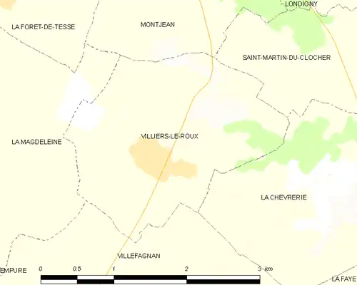 Detailkaart van de gemeente