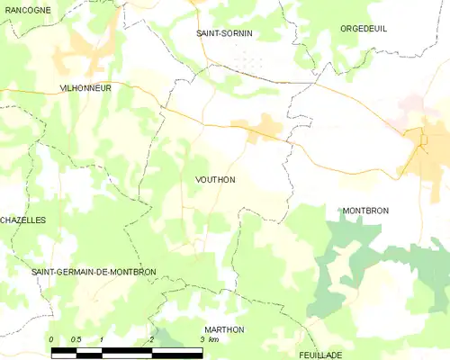 Detailkaart van de gemeente