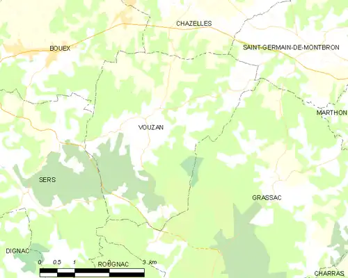 Detailkaart van de gemeente