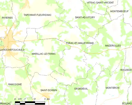 Detailkaart van de gemeente