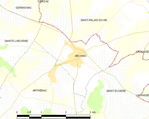 Detailkaart van de gemeente