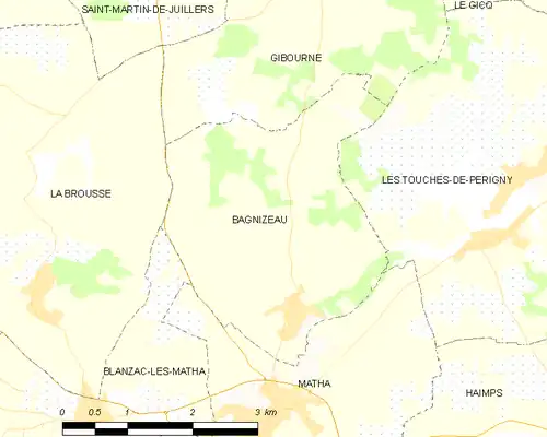 Detailkaart van de gemeente