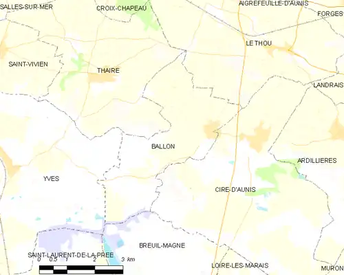 Detailkaart van de gemeente