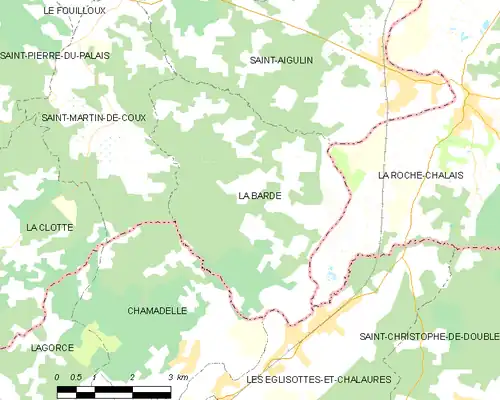 Detailkaart van de gemeente