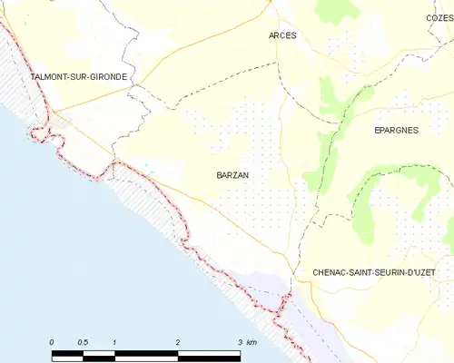 Detailkaart van de gemeente