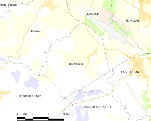 Detailkaart van de gemeente