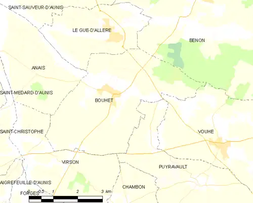 Detailkaart van de gemeente