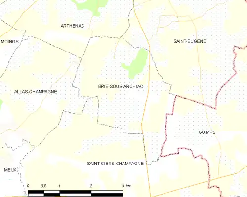 Detailkaart van de gemeente