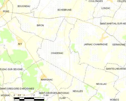 Detailkaart van de gemeente