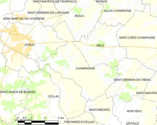 Detailkaart van de gemeente