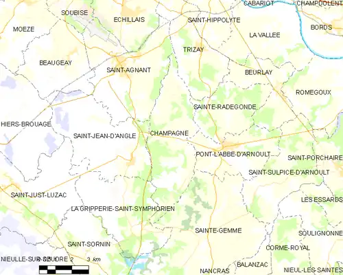 Detailkaart van de gemeente