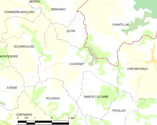 Detailkaart van de gemeente