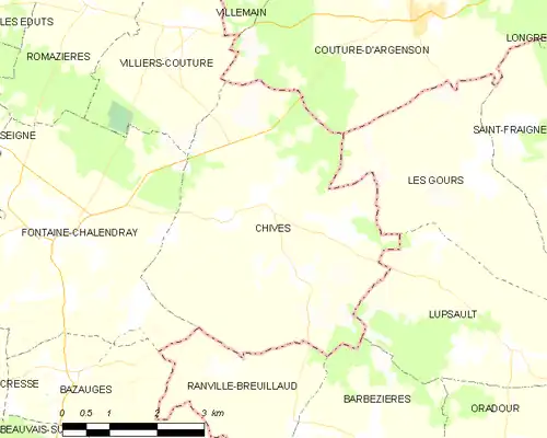 Detailkaart van de gemeente