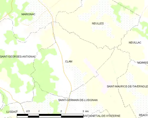 Detailkaart van de gemeente