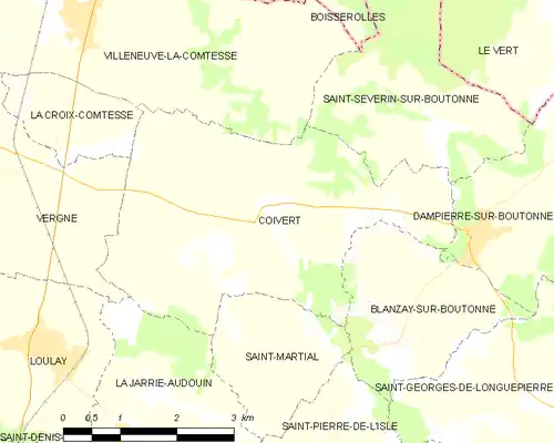 Detailkaart van de gemeente