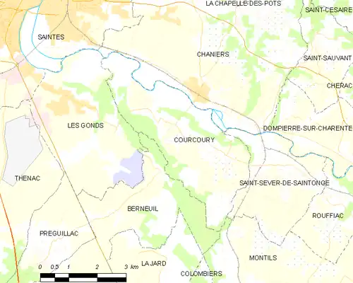 Detailkaart van de gemeente