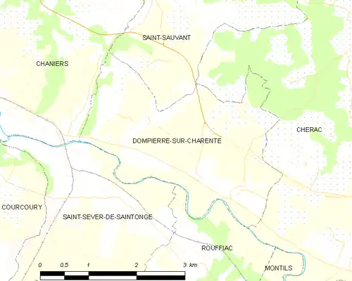 Detailkaart van de gemeente