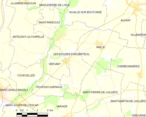 Detailkaart van de gemeente